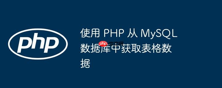 使用 PHP 从 MySQL 数据库中获取表格数据