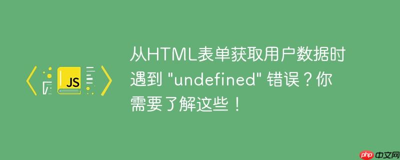 从HTML表单获取用户数据时遇到 “undefined” 错误？你需要了解这些！