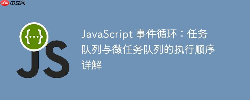 JavaScript 事件循环：任务队列与微任务队列的执行顺序详解