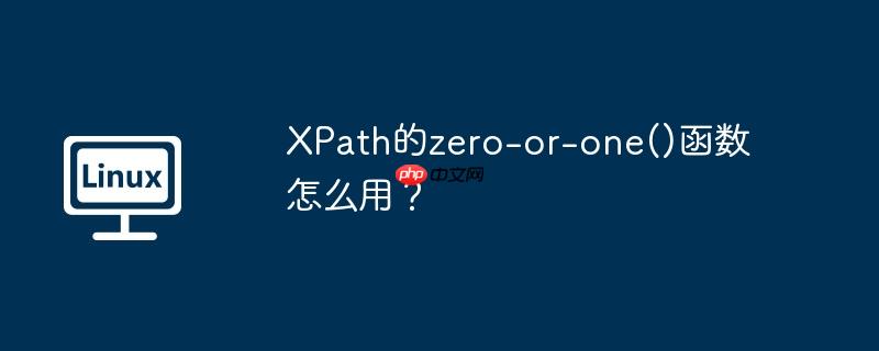 XPath的zero-or-one()函数怎么用？