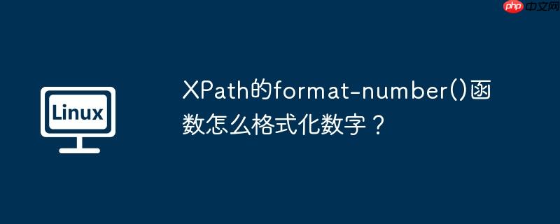 XPath的format-number()函数怎么格式化数字？