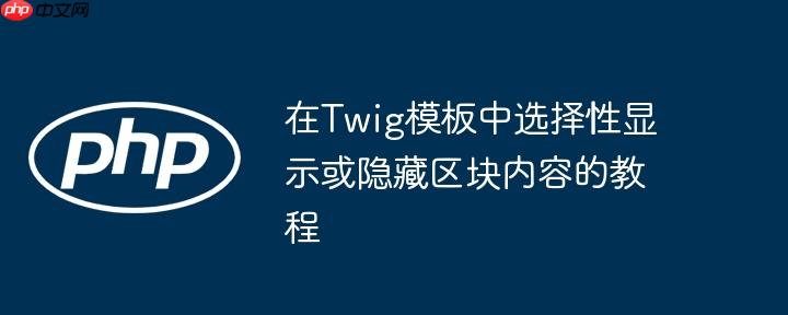 在Twig模板中选择性显示或隐藏区块内容的教程