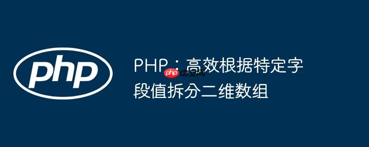 PHP：高效根据特定字段值拆分二维数组