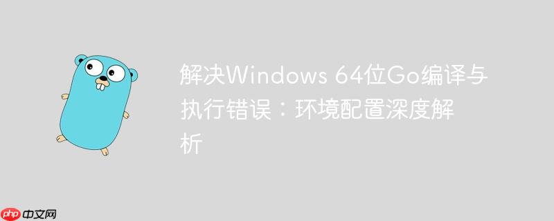 解决Windows 64位Go编译与执行错误：环境配置深度解析