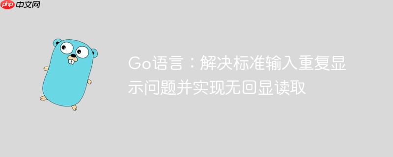 Go语言：解决标准输入重复显示问题并实现无回显读取