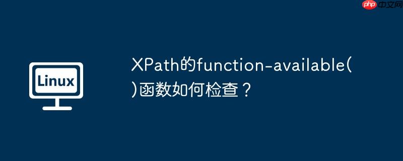 XPath的function-available()函数如何检查？