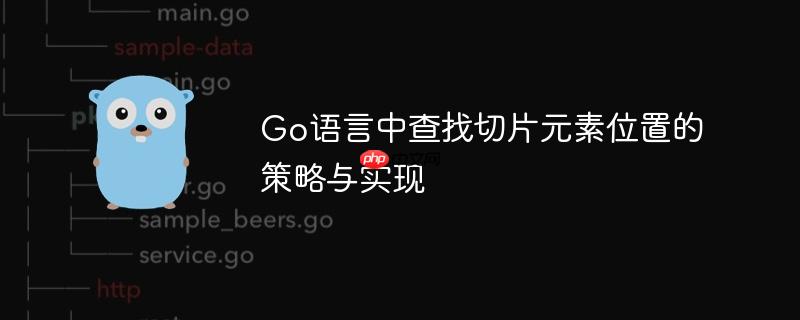 Go语言中查找切片元素位置的策略与实现