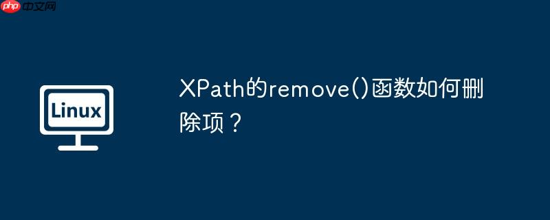 XPath的remove()函数如何删除项？