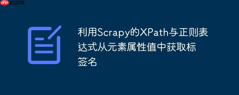 利用scrapy的xpath与正则表达式从元素属性值中获取标签名