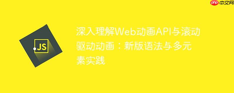 深入理解Web动画API与滚动驱动动画：新版语法与多元素实践