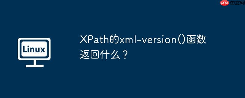 XPath的xml-version()函数返回什么？
