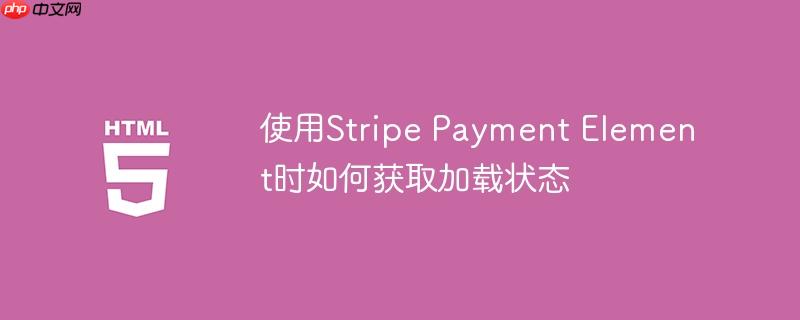 使用Stripe Payment Element时如何获取加载状态