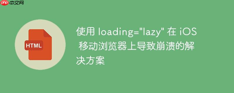 使用 loading=”lazy” 在 iOS 移动浏览器上导致崩溃的解决方案
