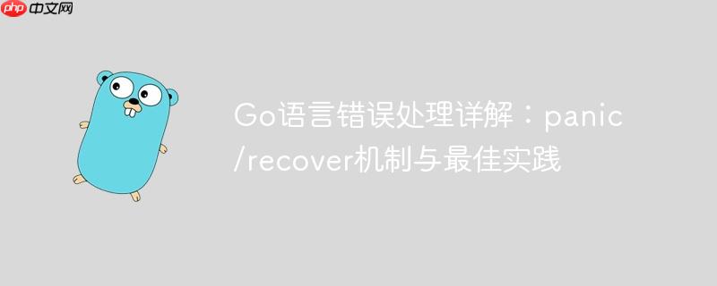 Go语言错误处理详解：panic/recover机制与最佳实践