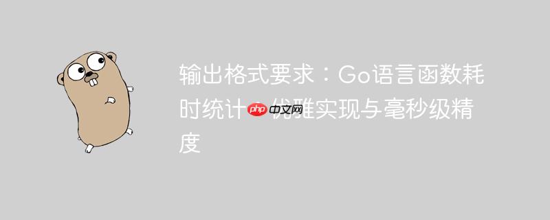 输出格式要求：Go语言函数耗时统计：优雅实现与毫秒级精度