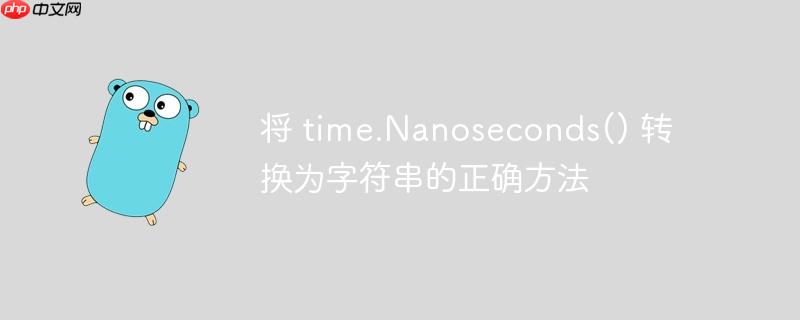 将 time.Nanoseconds() 转换为字符串的正确方法