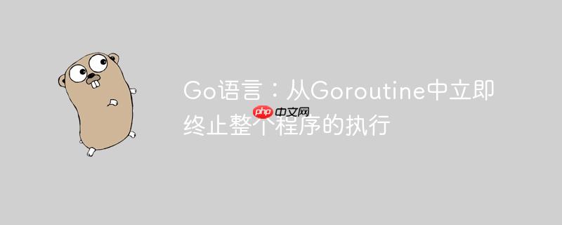 Go语言：从Goroutine中立即终止整个程序的执行
