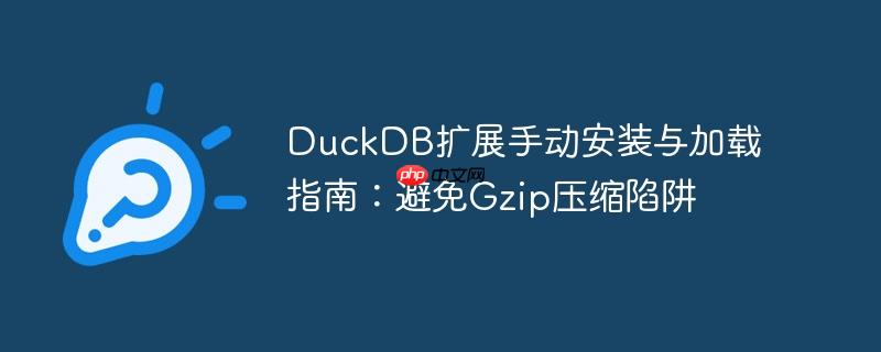 DuckDB扩展手动安装与加载指南：避免Gzip压缩陷阱