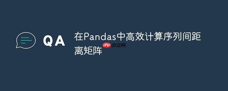 在Pandas中高效计算序列间距离矩阵