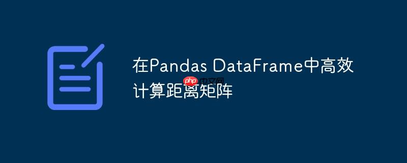 在Pandas DataFrame中高效计算距离矩阵