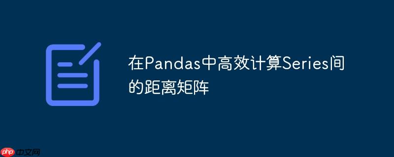 在Pandas中高效计算Series间的距离矩阵