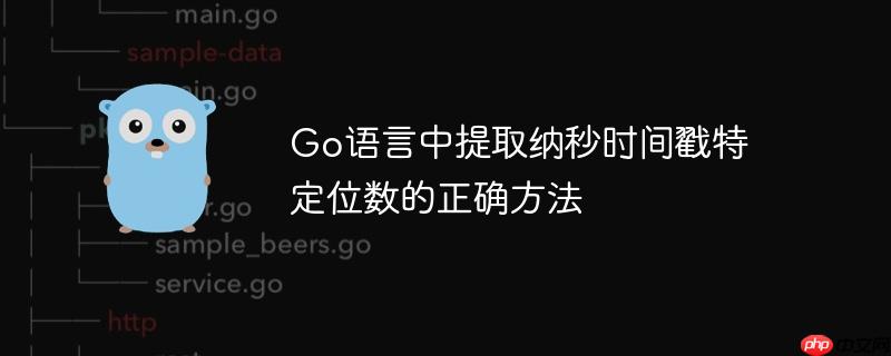 Go语言中提取纳秒时间戳特定位数的正确方法