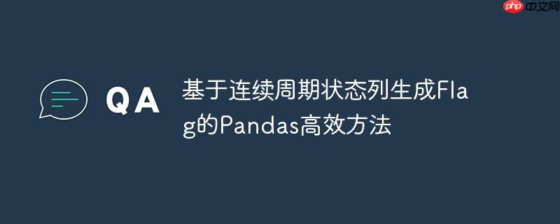 基于连续周期状态列生成flag的pandas高效方法