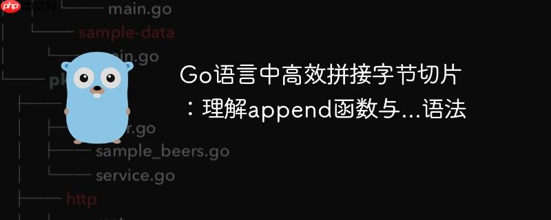 Go语言中高效拼接字节切片：理解append函数与…语法