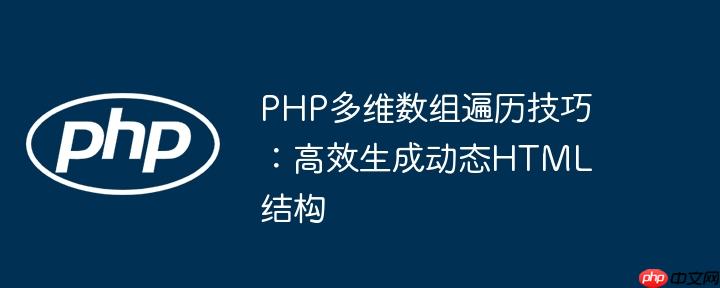 PHP多维数组遍历技巧：高效生成动态HTML结构