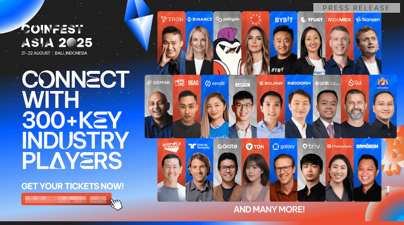 Coinfest Asia 2025大会公布加密货币领域重要嘉宾阵容