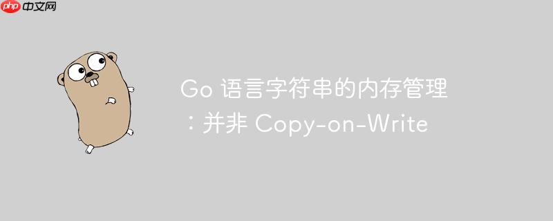 Go 语言字符串的内存管理：并非 Copy-on-Write