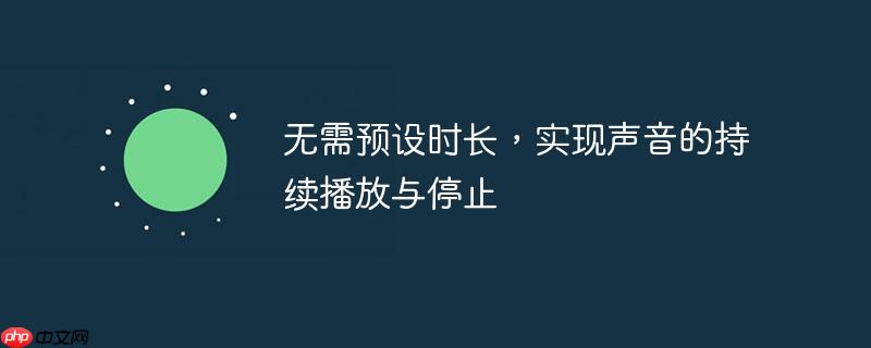 无需预设时长，实现声音的持续播放与停止
