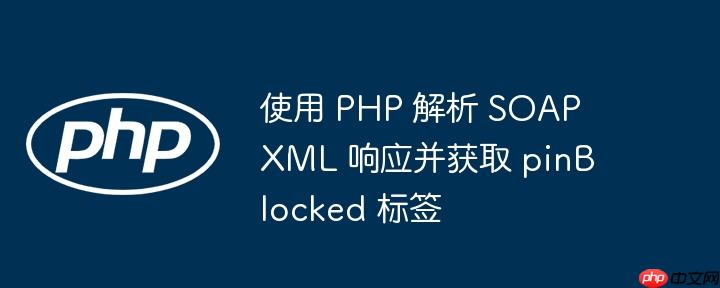 使用 PHP 解析 SOAP XML 响应并获取 pinBlocked 标签