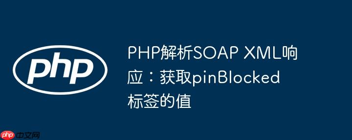 PHP解析SOAP XML响应：获取pinBlocked标签的值