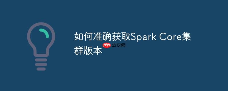 如何准确获取spark core集群版本