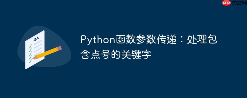 Python函数参数传递：处理包含点号的关键字