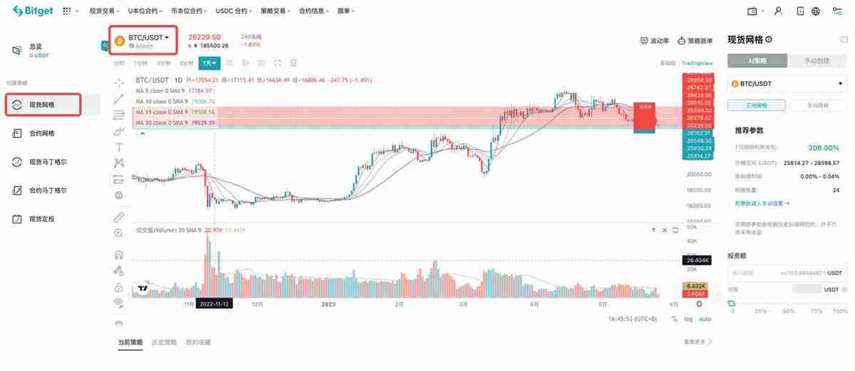 Bitget交易所现货网格交易操作教程（web/app版）