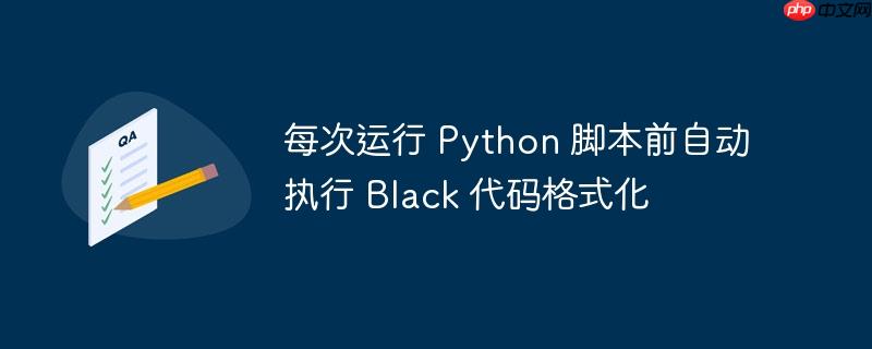 每次运行 python 脚本前自动执行 black 代码格式化