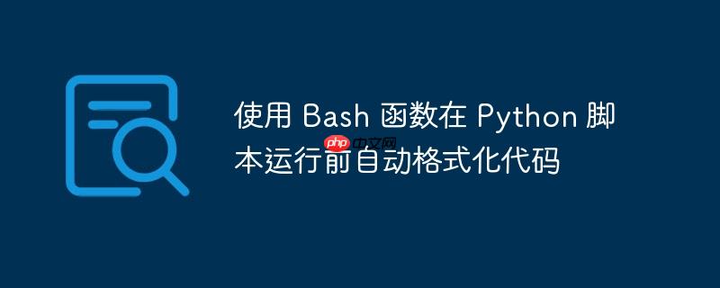 使用 bash 函数在 python 脚本运行前自动格式化代码