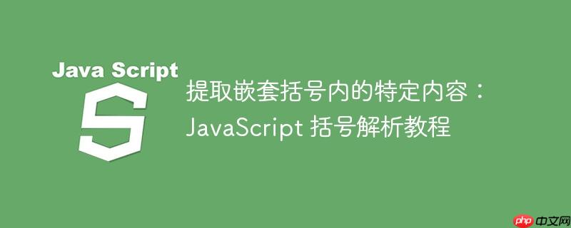 提取嵌套括号内的特定内容：JavaScript 括号解析教程