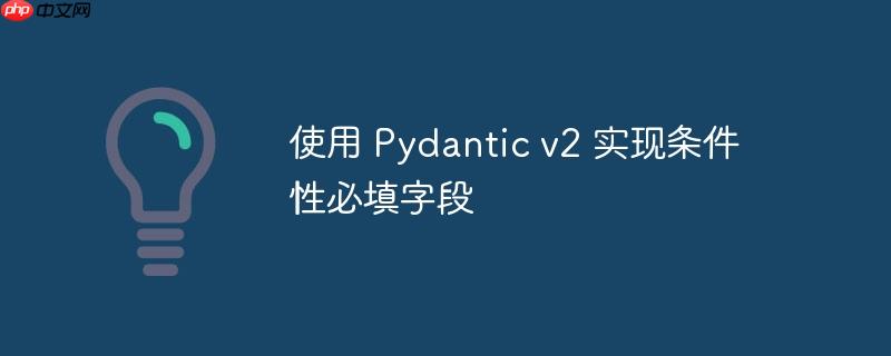 使用 pydantic v2 实现条件性必填字段