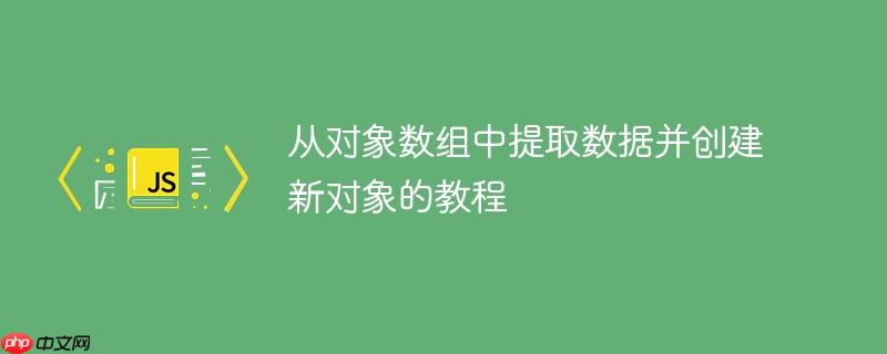 从对象数组中提取数据并创建新对象的教程
