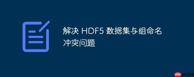 解决 hdf5 数据集与组命名冲突问题