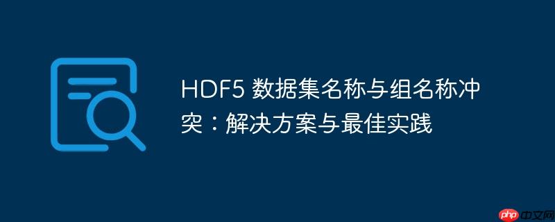 hdf5 数据集名称与组名称冲突：解决方案与最佳实践
