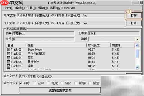 FLAC整轨转分轨WAV教程