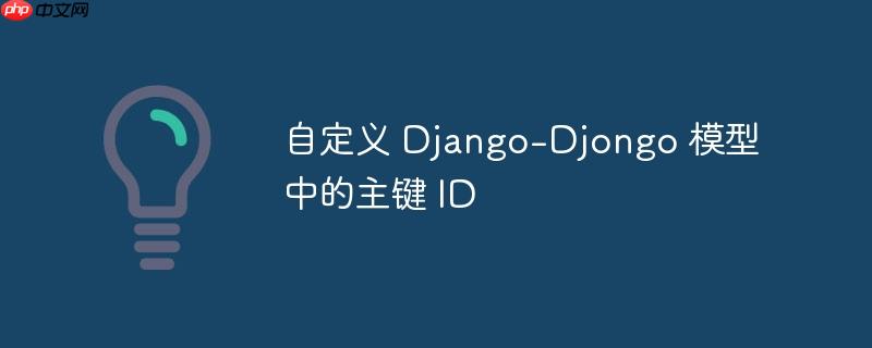自定义 django-djongo 模型中的主键 id