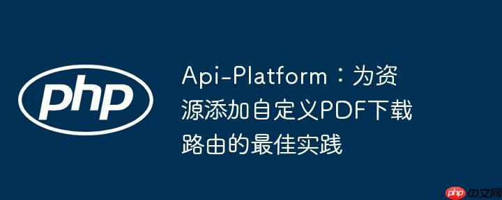 Api-Platform：为资源添加自定义PDF下载路由的最佳实践
