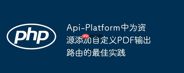 Api-Platform中为资源添加自定义PDF输出路由的最佳实践
