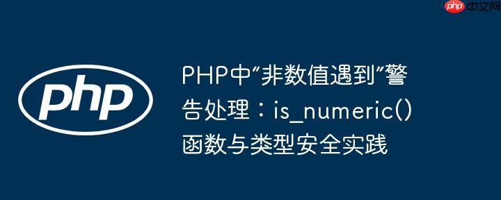 PHP中“非数值遇到”警告处理：is_numeric()函数与类型安全实践