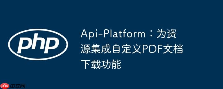 Api-Platform：为资源集成自定义PDF文档下载功能